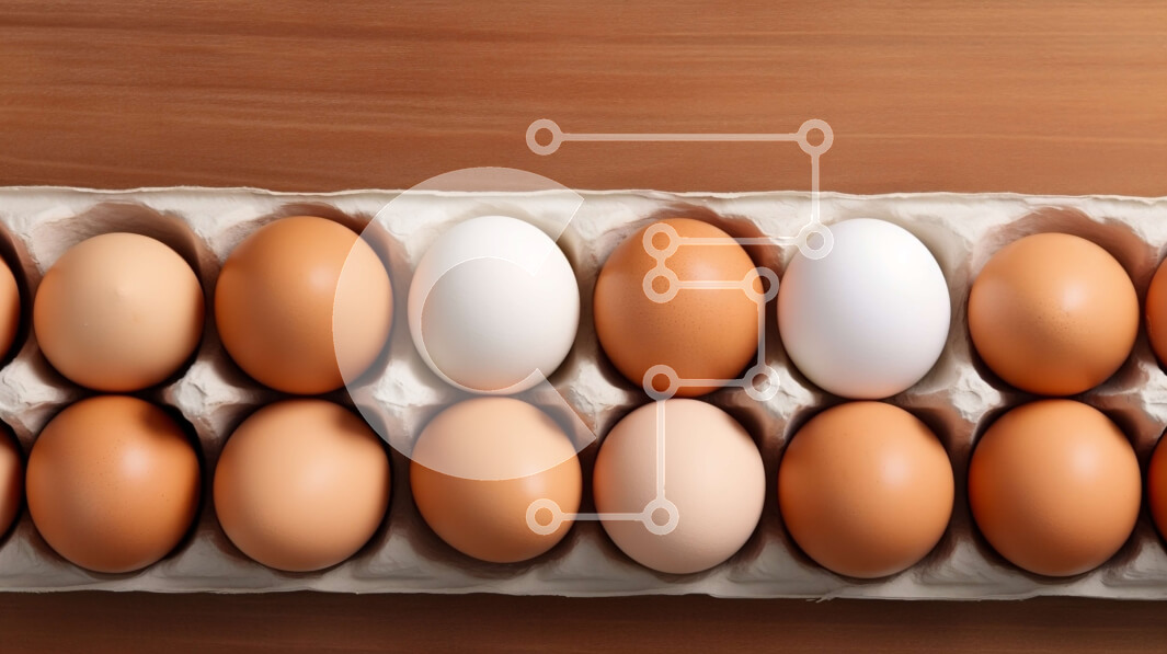 Σετ των 2 Intra Συλλεκτικό Ξύλινο Παζλ Plywood  4mm - Κουτί με αυγά σε ξύλινη επιφάνεια Σε Ξύλινο Κουτί - Διαστάσεις: 10x10 cm – 25 κομμάτια