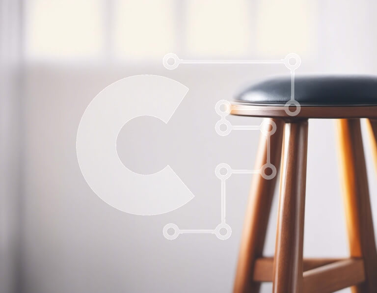 Intra Συλλεκτικό Ξύλινο Παζλ Plywood  4mm - Άδειο δωμάτιο με ξύλινο σκαμπό μπαρ και μαύρο δερμάτινο κάθισμα Σε Ξύλινο Κουτί - Διαστάσεις Puzzle: 10x10 cm – 25 κομμάτια