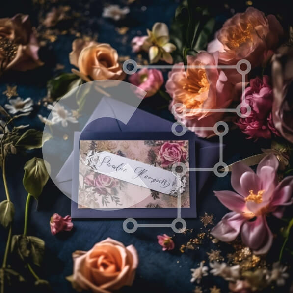 Σετ των 2 Intra Συλλεκτικό Ξύλινο Παζλ Plywood  4mm - Ρομαντικό μπουκέτο με ροζ και πορτοκαλί τριαντάφυλλα Σε Ξύλινο Κουτί - Διαστάσεις: 10x10 cm – 25 κομμάτια