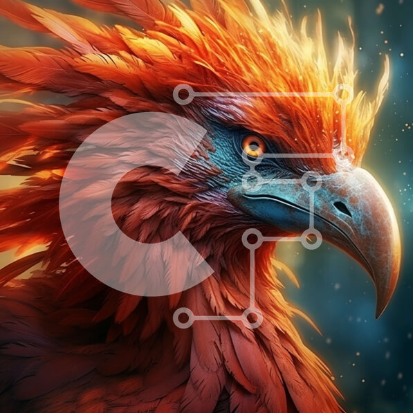 Intra Συλλεκτικό Ξύλινο Παζλ Plywood  4mm - Εκπληκτική εικόνα ενός κόκκινου και πορτοκαλί πουλιού με άγρια ​​έκφραση Σε Ξύλινο Κουτί - Διαστάσεις: 10x10 cm – 25 κομμάτια