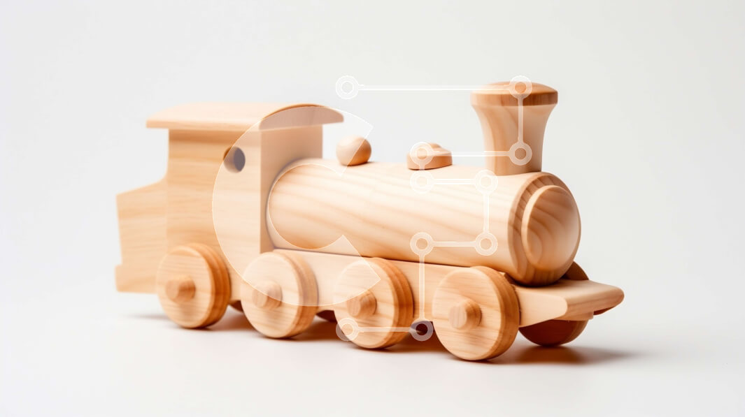 Intra Συλλεκτικό Ξύλινο Παζλ Plywood  4mm - Αξιολάτρευτο Ξύλινο Τρένο Παιχνιδιού για διασκέδαση Σε Ξύλινο Κουτί - Διαστάσεις: 10x10 cm – 25 κομμάτια