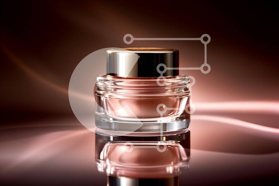 Intra Συλλεκτικό Ξύλινο Παζλ Plywood  4mm - Όμορφη εικόνα του ροζ υγρού σε ένα μικρό γυάλινο μπουκάλι με αστραφτερό αποτέλεσμα Σε Ξύλινο Κουτί - Διαστάσεις: 10x10 cm – 25 κομμάτια