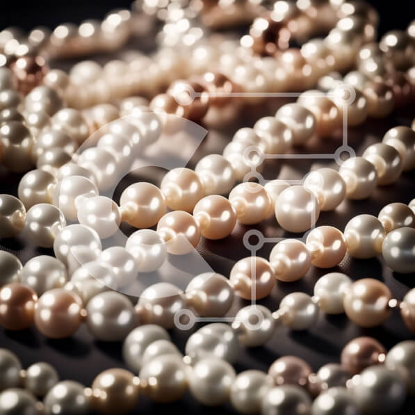 Σετ των 2 Intra Συλλεκτικό Ξύλινο Παζλ Plywood  4mm - Εκπληκτική κοντινή λήψη με μαργαριτάρια σε μαύρο φόντο Σε Ξύλινο Κουτί - Διαστάσεις: 10x10 cm – 25 κομμάτια