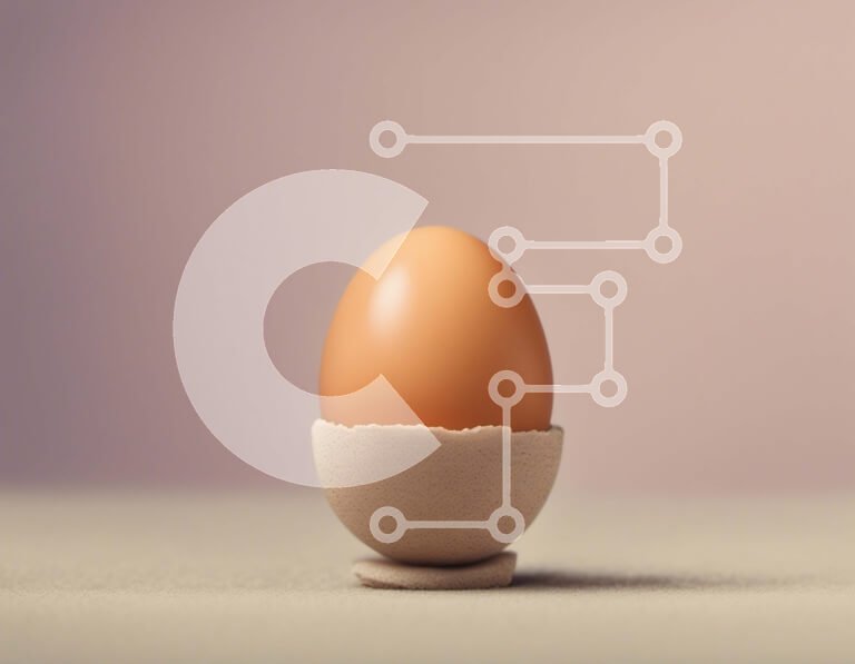 Σετ των 2 Intra Συλλεκτικό Ξύλινο Παζλ Plywood  4mm - Καφέ αυγό με τσόφλι αυγού στο τραπέζι ή στον πάγκο Σε Ξύλινο Κουτί - Διαστάσεις: 10x10 cm – 25 κομμάτια