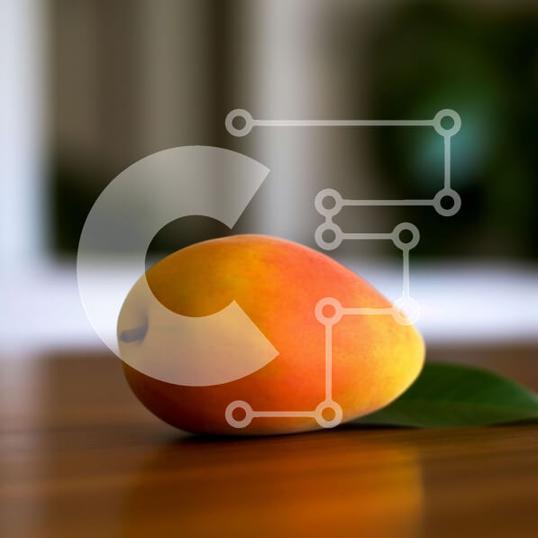 Σετ των 2 Intra Συλλεκτικό Ξύλινο Παζλ Plywood  4mm - Νόστιμο ώριμο μάνγκο σε ένα ρουστίκ ξύλινο τραπέζι Σε Ξύλινο Κουτί - Διαστάσεις: 10x10 cm – 25 κομμάτια