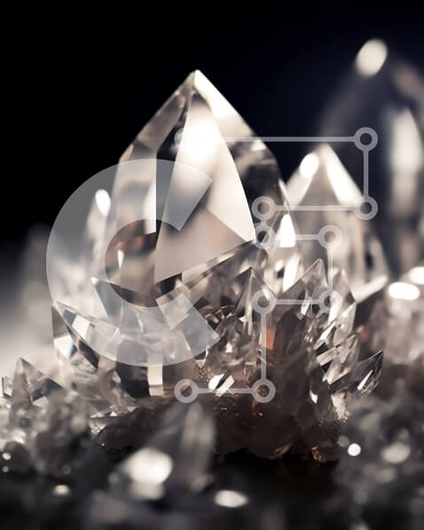 Intra Συλλεκτικό Ξύλινο Παζλ Plywood  4mm - Διαυγές διαμάντι σε μαύρο φόντο Σε Ξύλινο Κουτί - Διαστάσεις: 10x10 cm – 25 κομμάτια