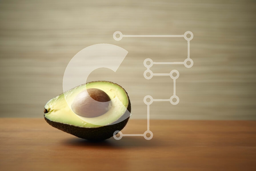 Σετ των 2 Intra Συλλεκτικό Ξύλινο Παζλ Plywood  4mm - Νόστιμη εικόνα ενός ώριμου αβοκάντο σε ένα ξύλινο τραπέζι Σε Ξύλινο Κουτί - Διαστάσεις: 10x10 cm – 25 κομμάτια