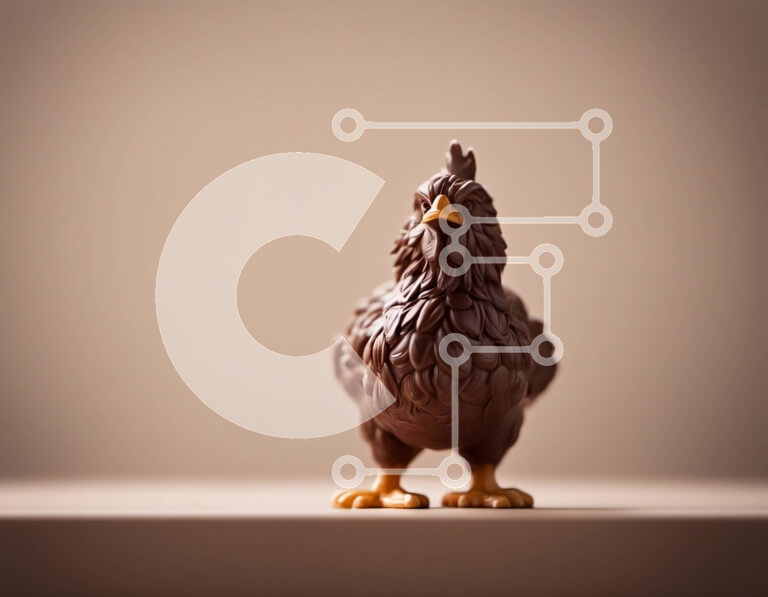 Intra Συλλεκτικό Ξύλινο Παζλ Plywood  4mm - Μικρό καφέ ειδώλιο κοτόπουλου στο ράφι Σε Ξύλινο Κουτί - Διαστάσεις: 10x10 cm – 25 κομμάτια