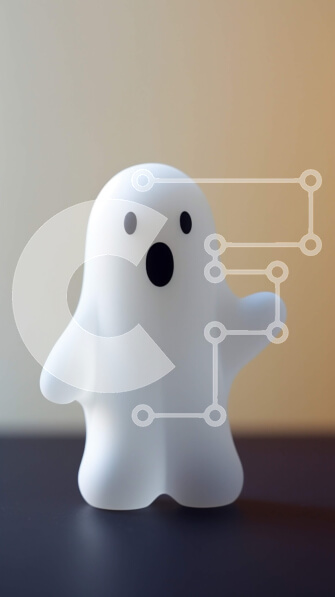 Intra Συλλεκτικό Ξύλινο Παζλ Plywood  4mm - Παιχνιδιάρικο λευκό παιχνίδι φάντασμα στο τραπέζι Σε Ξύλινο Κουτί - Διαστάσεις Puzzle: 10x10 cm – 25 κομμάτια