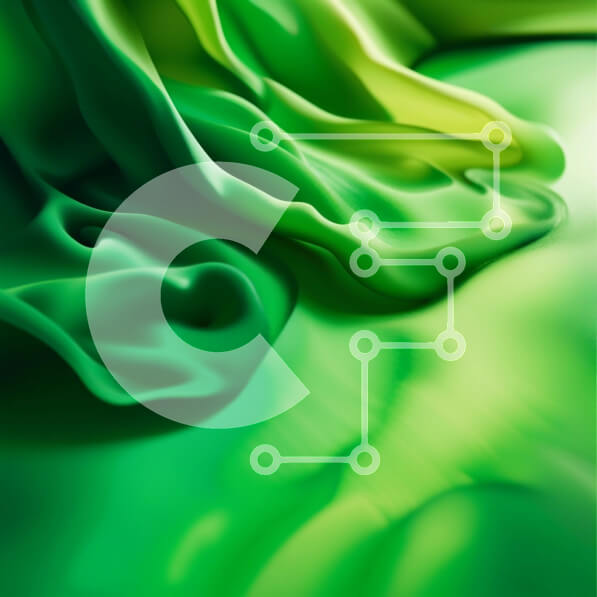 Σετ των 2 Intra Συλλεκτικό Ξύλινο Παζλ Plywood  4mm - Κομψό πράσινο μεταξωτό ύφασμα με ρέον, οργανικό σχήμα Σε Ξύλινο Κουτί - Διαστάσεις: 10x10 cm – 25 κομμάτια