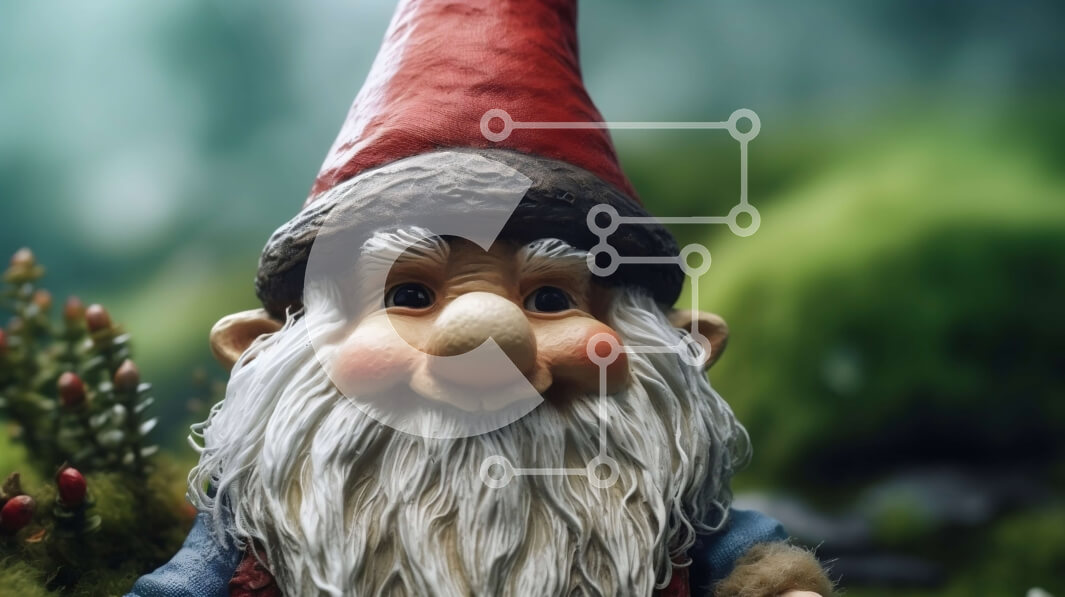 Intra Συλλεκτικό Ξύλινο Παζλ Plywood  4mm - Αξιολάτρευτο Gnome σε ένα δάσος με μανιτάρια και πράσινο Σε Ξύλινο Κουτί - Διαστάσεις: 10x10 cm – 25 κομμάτια