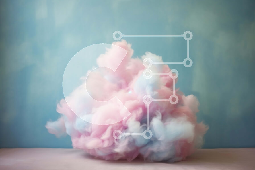 Intra Συλλεκτικό Ξύλινο Παζλ Plywood  4mm - Όμορφη εικόνα του Cotton Candy Cloud σε αποχρώσεις του ροζ και του μπλε Σε Ξύλινο Κουτί - Διαστάσεις: 10x10 cm – 25 κομμάτια