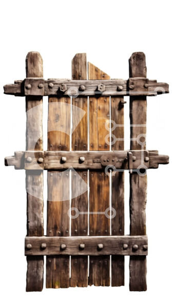 Intra Συλλεκτικό Ξύλινο Παζλ Plywood  4mm - Όμορφη εικόνα μιας ξεπερασμένης ξύλινης πύλης Σε Ξύλινο Κουτί - Διαστάσεις Puzzle: 10x10 cm – 25 κομμάτια