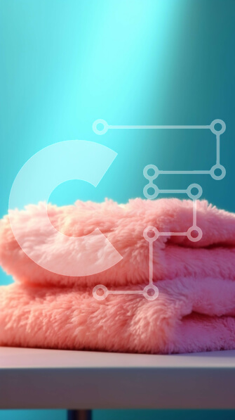 Intra Συλλεκτικό Ξύλινο Παζλ Plywood  4mm - Ροζ πετσέτα στο τραπέζι - Όμορφη λήψη υφής Σε Ξύλινο Κουτί - Διαστάσεις Puzzle: 10x10 cm – 25 κομμάτια