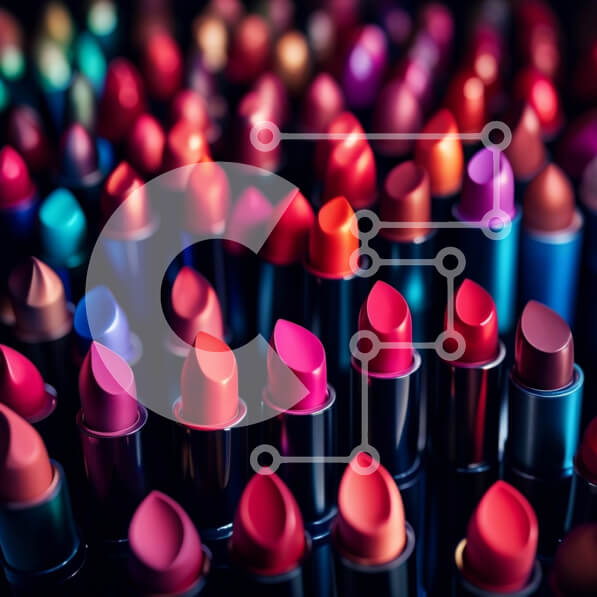 Σετ των 2 Intra Συλλεκτικό Ξύλινο Παζλ Plywood  4mm - Εκπληκτική εικόνα από πολύχρωμα κραγιόν σε κύκλο Σε Ξύλινο Κουτί - Διαστάσεις: 10x10 cm – 25 κομμάτια