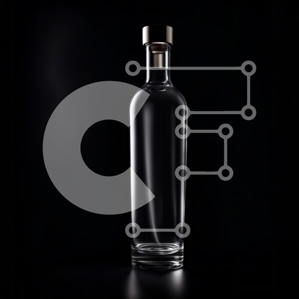 Σετ των 2 Intra Συλλεκτικό Ξύλινο Παζλ Plywood  4mm - Άδειο διαφανές γυάλινο μπουκάλι με ασημένιο καπάκι Σε Ξύλινο Κουτί - Διαστάσεις: 10x10 cm – 25 κομμάτια