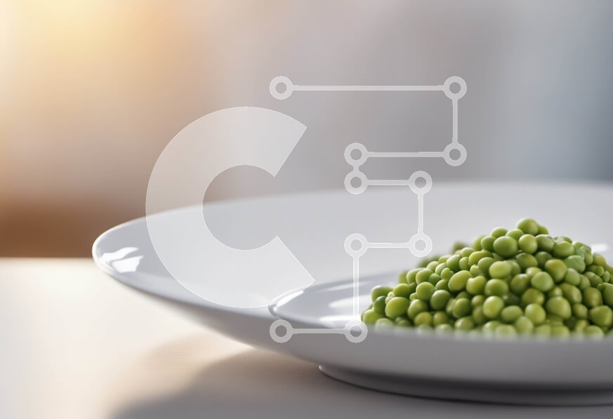 Σετ των 2 Intra Συλλεκτικό Ξύλινο Παζλ Plywood  4mm - Μπολ με πράσινα μπιζέλια σε ένα τραπέζι Σε Ξύλινο Κουτί - Διαστάσεις: 10x10 cm – 25 κομμάτια