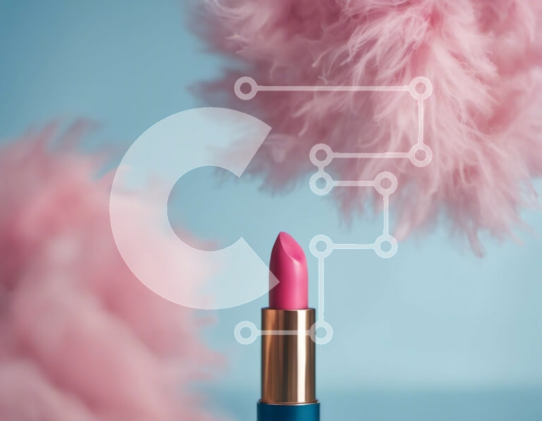 Intra Συλλεκτικό Ξύλινο Παζλ Plywood  4mm - Κοντινό πλάνο ροζ κραγιόν με γυαλιστερό φινίρισμα Σε Ξύλινο Κουτί - Διαστάσεις Puzzle: 10x10 cm – 25 κομμάτια