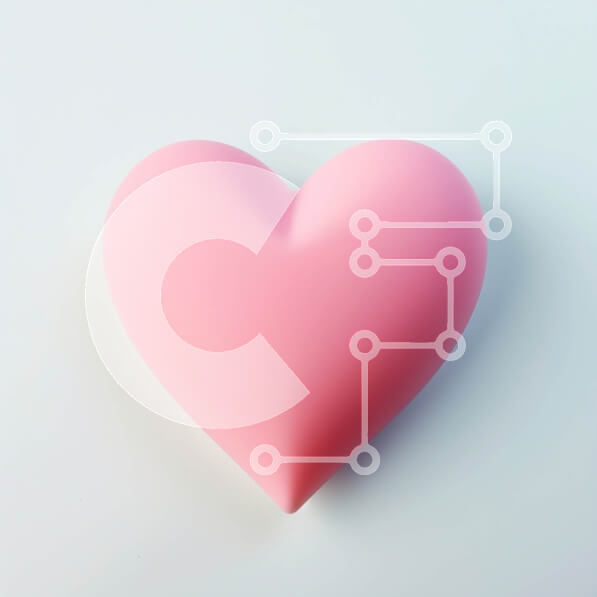 Intra Συλλεκτικό Ξύλινο Παζλ Plywood  4mm - Ροζ σχήμα καρδιάς σε λευκό φόντο Σε Ξύλινο Κουτί - Διαστάσεις Puzzle: 10x10 cm – 25 κομμάτια