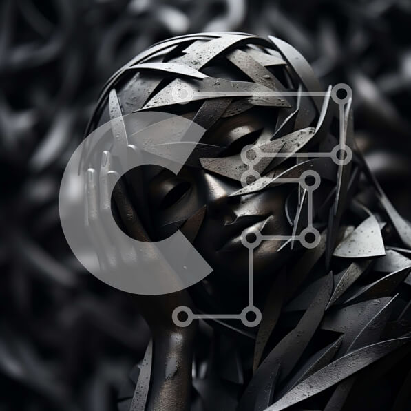 Intra Συλλεκτικό Ξύλινο Παζλ Plywood  4mm - Περίπλοκο γλυπτό μιας στοχαστικής γυναίκας Σε Ξύλινο Κουτί - Διαστάσεις Puzzle: 10x10 cm – 25 κομμάτια