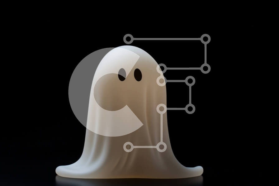 Intra Συλλεκτικό Ξύλινο Παζλ Plywood  4mm - Λάμπα σε σχήμα φαντάσματος σε μαύρο φόντο Σε Ξύλινο Κουτί - Διαστάσεις Puzzle: 10x10 cm – 25 κομμάτια