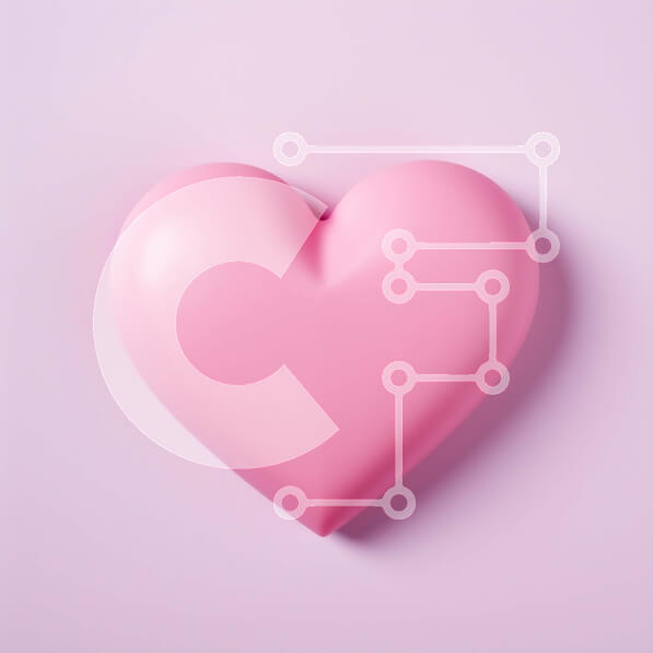 Intra Συλλεκτικό Ξύλινο Παζλ Plywood  4mm - Ροζ αντικείμενο σε σχήμα καρδιάς σε ροζ φόντο Σε Ξύλινο Κουτί - Διαστάσεις Puzzle: 10x10 cm – 25 κομμάτια