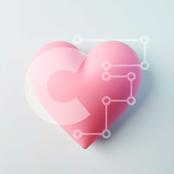 Intra Συλλεκτικό Ξύλινο Παζλ Plywood  4mm - Ροζ αντικείμενο σε σχήμα καρδιάς σε λευκό φόντο Σε Ξύλινο Κουτί - Διαστάσεις Puzzle: 10x10 cm – 25 κομμάτια