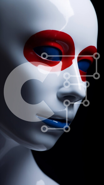 Intra Συλλεκτικό Ξύλινο Παζλ Plywood  4mm - Patriotic Face Painted Mannequin Σε Ξύλινο Κουτί - Διαστάσεις Puzzle: 10x10 cm – 25 κομμάτια