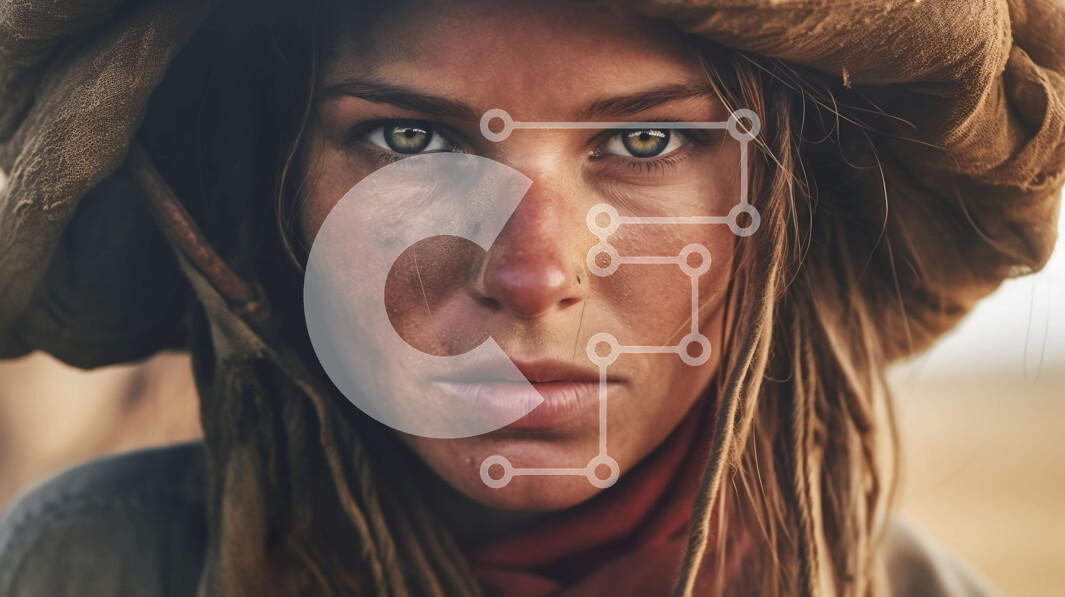 Intra Συλλεκτικό Ξύλινο Παζλ Plywood  4mm - Όμορφη εικόνα μιας γυναίκας σε μια έρημο με φόντο άμμου Σε Ξύλινο Κουτί - Διαστάσεις: 10x10 cm – 25 κομμάτια