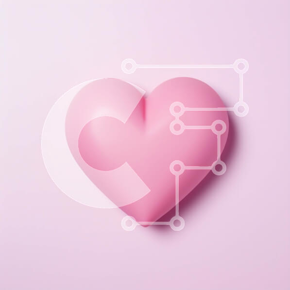 Σετ των 2 Intra Συλλεκτικό Ξύλινο Παζλ Plywood  4mm - Ροζ αντικείμενο σε σχήμα καρδιάς σε ροζ φόντο - σύμβολο αγάπης και ρομαντισμού Σε Ξύλινο Κουτί - Διαστάσεις: 10x10 cm – 25 κομμάτια