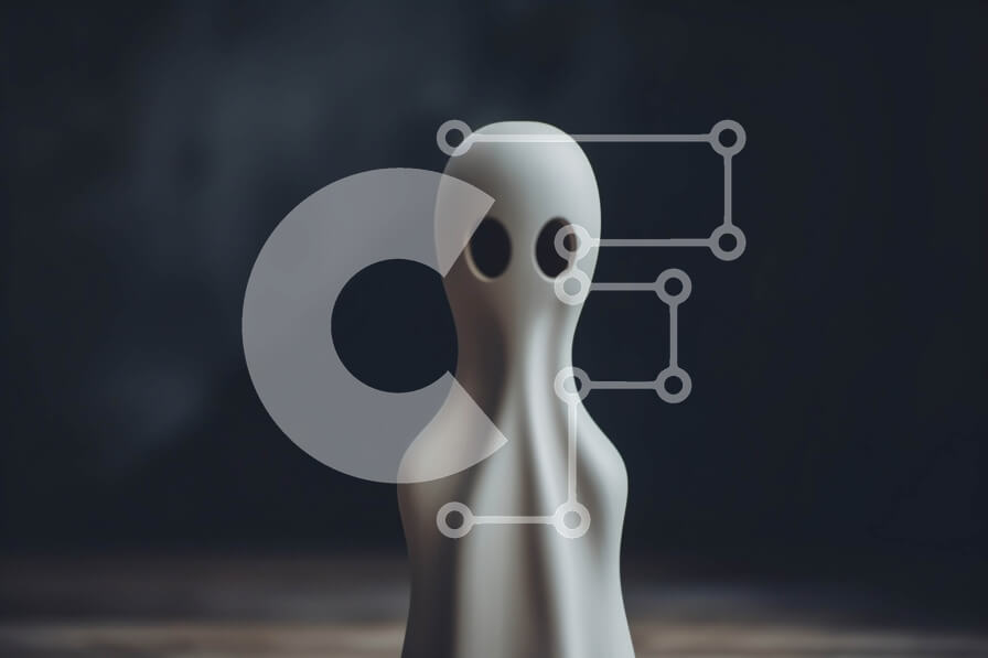 Intra Συλλεκτικό Ξύλινο Παζλ Plywood  4mm - Ανατριχιαστικό λευκό φάντασμα σε ένα ημιτελές ξύλινο τραπέζι Σε Ξύλινο Κουτί - Διαστάσεις Puzzle: 10x10 cm – 25 κομμάτια