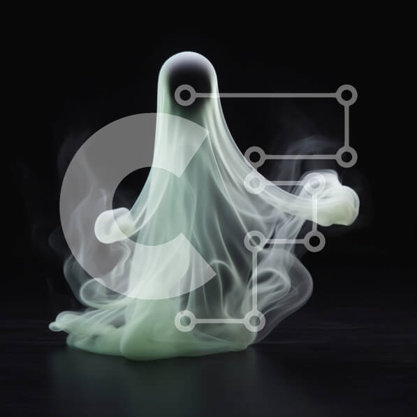 Intra Συλλεκτικό Ξύλινο Παζλ Plywood  4mm - Φιγούρα σαν φάντασμα που επιπλέει στον αέρα με λευκό καπνό Σε Ξύλινο Κουτί - Διαστάσεις Puzzle: 10x10 cm – 25 κομμάτια