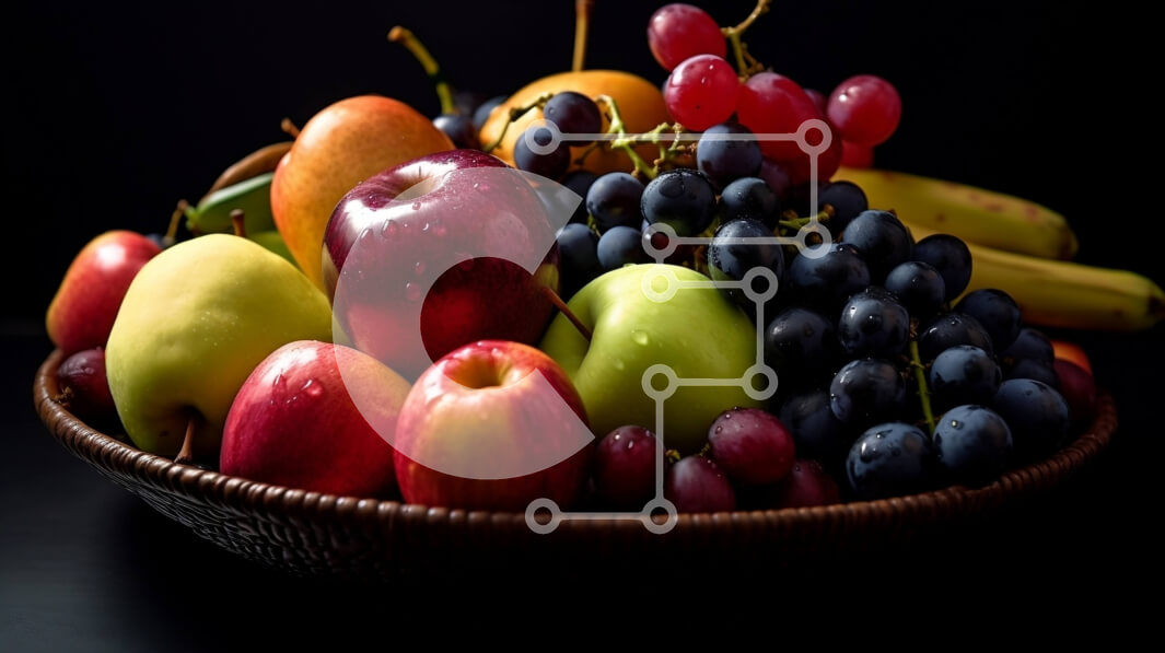 Σετ των 2 Intra Συλλεκτικό Ξύλινο Παζλ Plywood  4mm - Πολύχρωμο μπολ με μικτά φρούτα Σε Ξύλινο Κουτί - Διαστάσεις: 10x10 cm – 25 κομμάτια