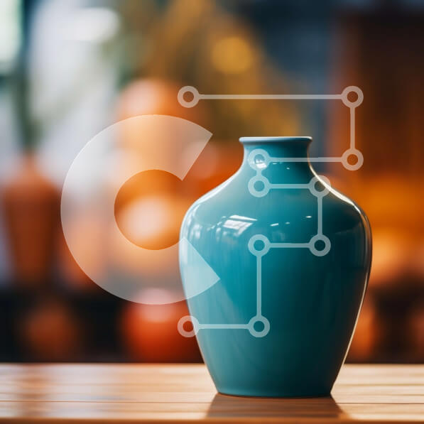 Intra Συλλεκτικό Ξύλινο Παζλ Plywood  4mm - Κιρκίρι βάζο σε ξύλινο τραπέζι Σε Ξύλινο Κουτί - Διαστάσεις Puzzle: 10x10 cm – 25 κομμάτια