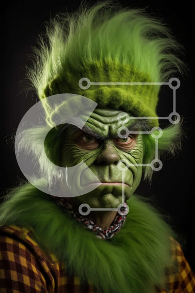 Intra Συλλεκτικό Ξύλινο Παζλ Plywood  4mm - Θυμωμένος άνδρας με πράσινο κοστούμι με γούνινο καπέλο και γένια Σε Ξύλινο Κουτί - Διαστάσεις Puzzle: 10x10 cm – 25 κομμάτια