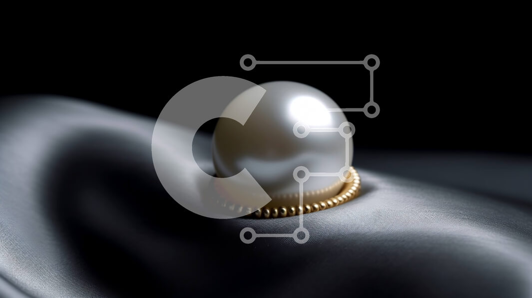 Intra Συλλεκτικό Ξύλινο Παζλ Plywood  4mm - Όμορφη εικόνα ενός ενιαίου λευκού μαργαριταριού που στηρίζεται σε ένα μαύρο σατέν πανί Σε Ξύλινο Κουτί - Διαστάσεις: 10x10 cm – 25 κομμάτια