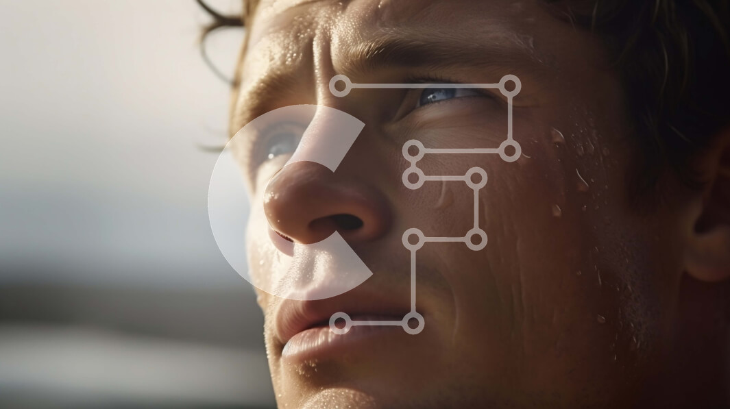 Intra Συλλεκτικό Ξύλινο Παζλ Plywood  4mm - Σοβαρός άνδρας με βρεγμένα μαλλιά που κοιτάζει την απόσταση Σε Ξύλινο Κουτί - Διαστάσεις Puzzle: 10x10 cm – 25 κομμάτια