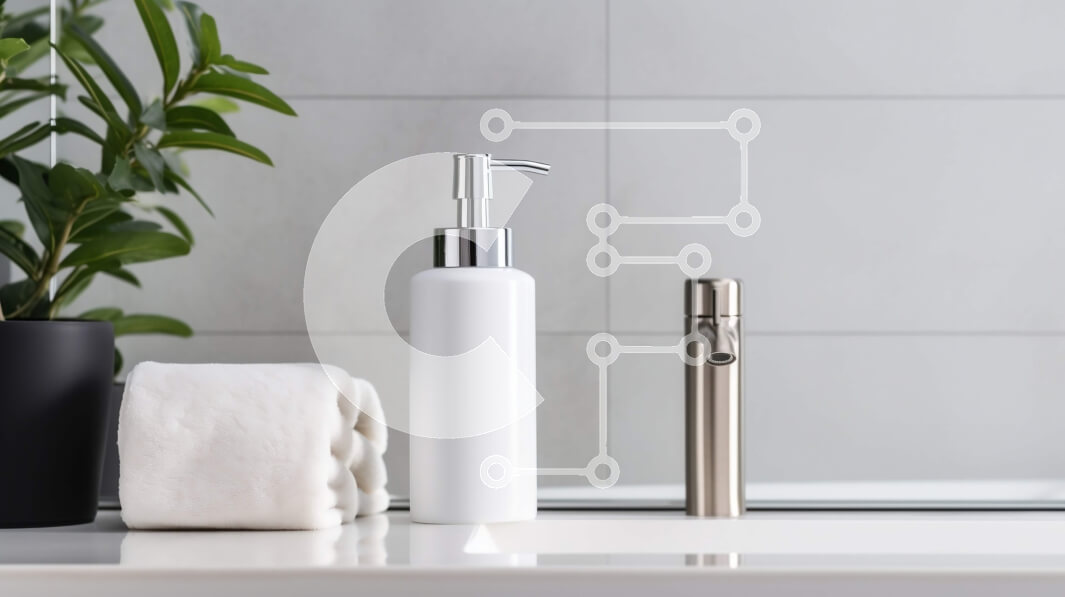 Intra Συλλεκτικό Ξύλινο Παζλ Plywood  4mm - Νεροχύτης μπάνιου με λευκό πορσελάνινο νεροχύτη και βρύση χρωμίου Σε Ξύλινο Κουτί - Διαστάσεις Puzzle: 10x10 cm – 25 κομμάτια