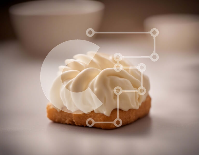 Σετ των 2 Intra Συλλεκτικό Ξύλινο Παζλ Plywood  4mm - Νόστιμο λευκό επιδόρπιο με σαντιγί Σε Ξύλινο Κουτί - Διαστάσεις: 10x10 cm – 25 κομμάτια