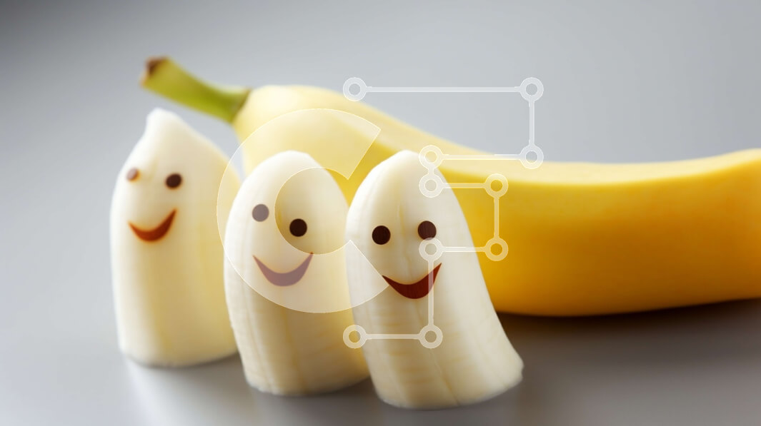 Σετ των 2 Intra Συλλεκτικό Ξύλινο Παζλ Plywood  4mm - Μπανάνες Smiley Face με άγουρη μπανάνα Σε Ξύλινο Κουτί - Διαστάσεις: 10x10 cm – 25 κομμάτια