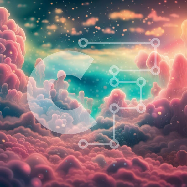 Intra Συλλεκτικό Ξύλινο Παζλ Plywood  4mm - Έργο τέχνης πολύχρωμο ουρανό με σύννεφα και αστέρια Σε Ξύλινο Κουτί - Διαστάσεις Puzzle: 10x10 cm – 25 κομμάτια