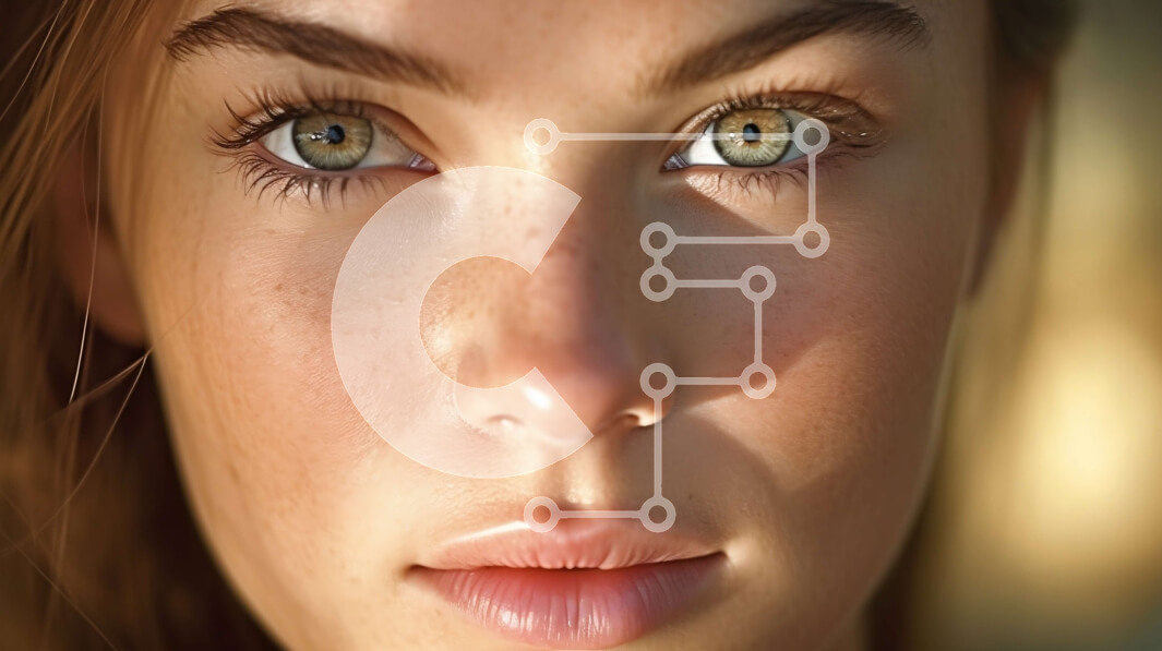 Intra Συλλεκτικό Ξύλινο Παζλ Plywood  4mm - Όμορφο πορτρέτο μιας νεαρής γυναίκας με καστανά μαλλιά και πράσινα μάτια Σε Ξύλινο Κουτί - Διαστάσεις Puzzle: 10x10 cm – 25 κομμάτια