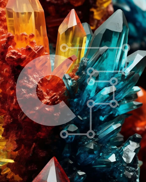 Intra Συλλεκτικό Ξύλινο Παζλ Plywood  4mm - Ζωντανή και όμορφη κινηματογράφηση σε πρώτο πλάνο πολύχρωμων κρυστάλλων σε μια βραχώδη επιφάνεια Σε Ξύλινο Κουτί - Διαστάσεις: 10x10 cm – 25 κομμάτια