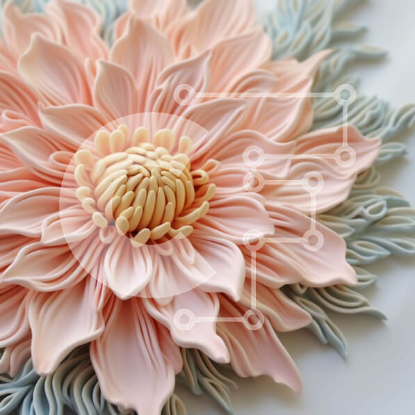 Intra Συλλεκτικό Ξύλινο Παζλ Plywood  4mm - Ροζ λουλούδι με ευαίσθητα πέταλα και κίτρινο κέντρο Σε Ξύλινο Κουτί - Διαστάσεις: 10x10 cm – 25 κομμάτια