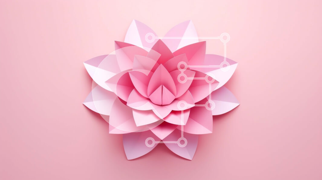 Intra Συλλεκτικό Ξύλινο Παζλ Plywood  4mm - Ροζ χάρτινο λουλούδι λωτού Σε Ξύλινο Κουτί - Διαστάσεις: 10x10 cm – 25 κομμάτια