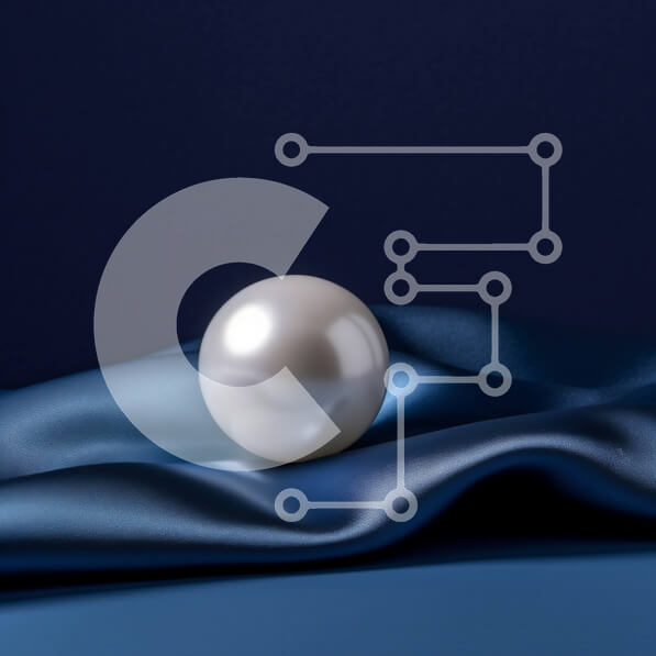 Intra Συλλεκτικό Ξύλινο Παζλ Plywood  4mm - Όμορφη εικόνα ενός λευκού μαργαριταριού σε μπλε σατέν ύφασμα Σε Ξύλινο Κουτί - Διαστάσεις: 10x10 cm – 25 κομμάτια