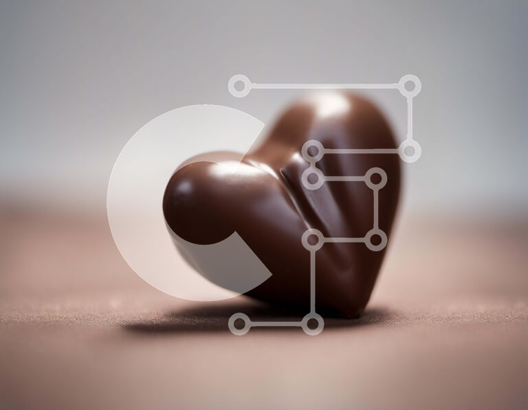 Σετ των 2 Intra Συλλεκτικό Ξύλινο Παζλ Plywood  4mm - Μπάρα μαύρης σοκολάτας σε σχήμα καρδιάς σε καφέ επιφάνεια Σε Ξύλινο Κουτί - Διαστάσεις: 10x10 cm – 25 κομμάτια