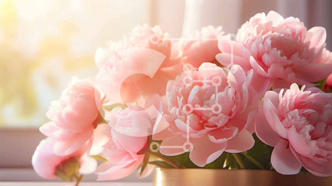 Intra Συλλεκτικό Ξύλινο Παζλ Plywood  4mm - Χρυσό βάζο με ροζ λουλούδια μπροστά από το ανοιχτό παράθυρο Σε Ξύλινο Κουτί - Διαστάσεις: 10x10 cm – 25 κομμάτια