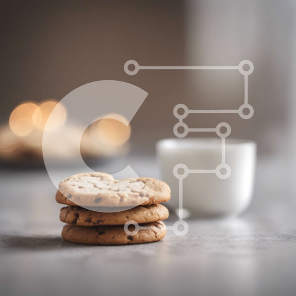 Σετ των 2 Intra Συλλεκτικό Ξύλινο Παζλ Plywood  4mm - Μπισκότα σοκολάτας σε σχήμα καρδιάς με ένα φλιτζάνι γάλα Σε Ξύλινο Κουτί - Διαστάσεις: 10x10 cm – 25 κομμάτια