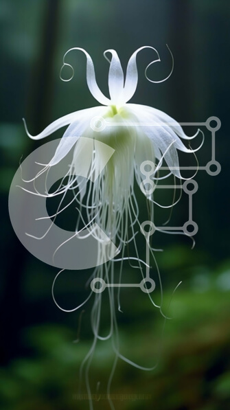 Σετ των 2 Intra Συλλεκτικό Ξύλινο Παζλ Plywood  4mm - Όμορφη εικόνα λευκού λουλουδιού με ατράκτουλα πέταλα και κέντρο μικρών, λευκών λουλουδιών Σε Ξύλινο Κουτί - Διαστάσεις: 10x10 cm – 25 κομμάτια